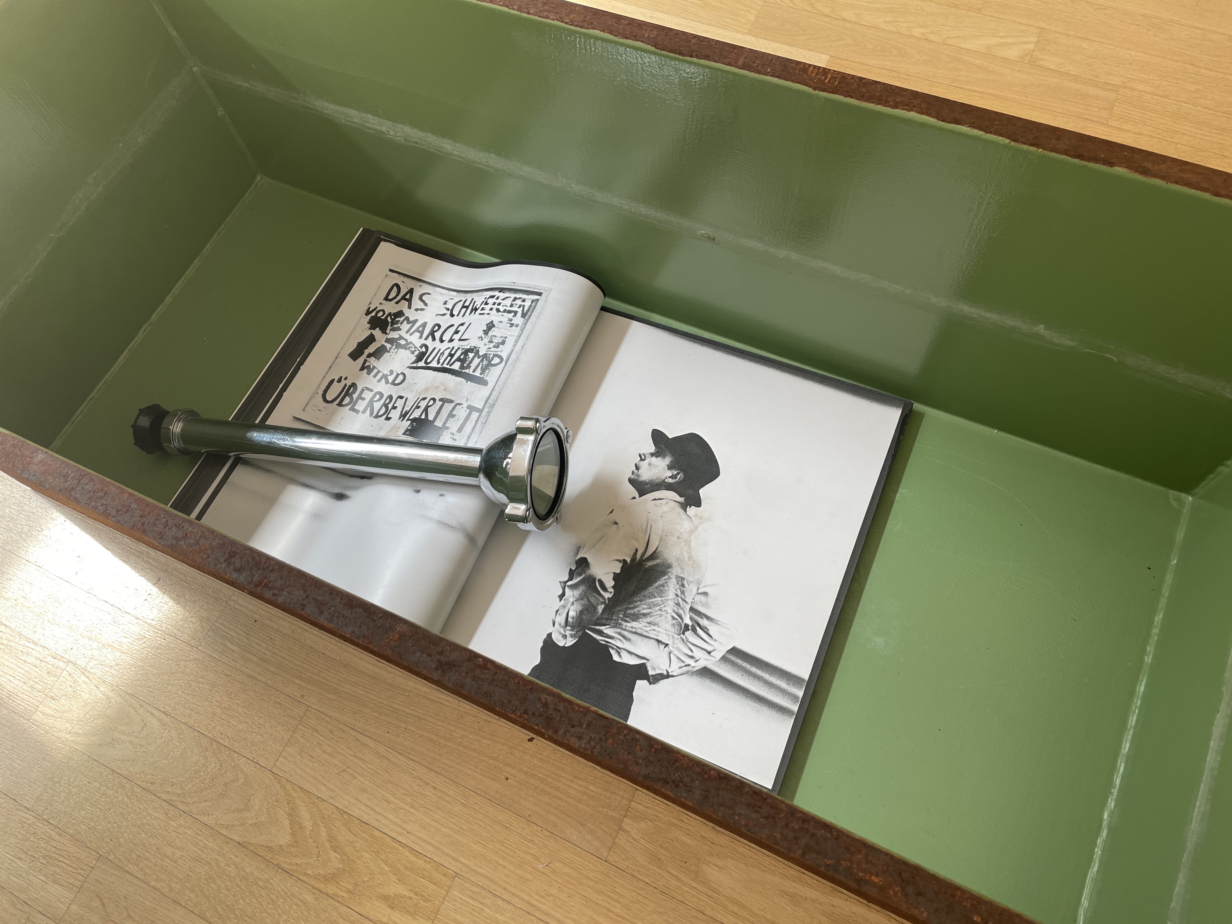 Exhibition view: For conservation reasons, the installation is presented without water